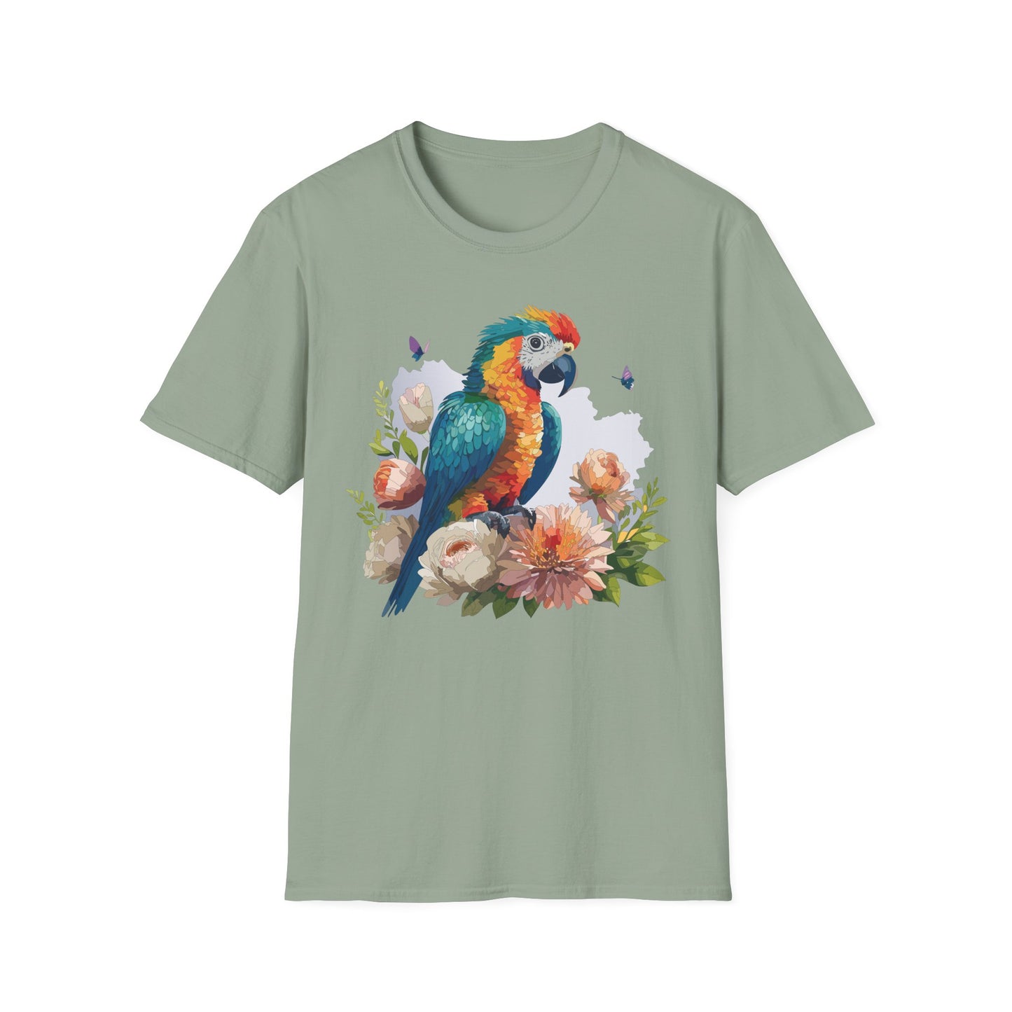 Bird T-Shirt, Floral Bird T Shirt, Shirt with Bird, Shirt with Animal