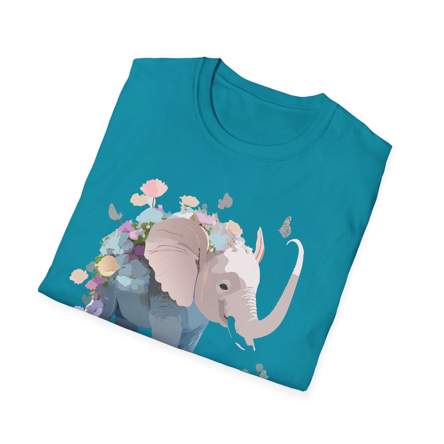 Elephant Shirt, T Shirt with Elephant, Elephant on T Shirt, T Shirt with Animation, Animals Tee Shirt