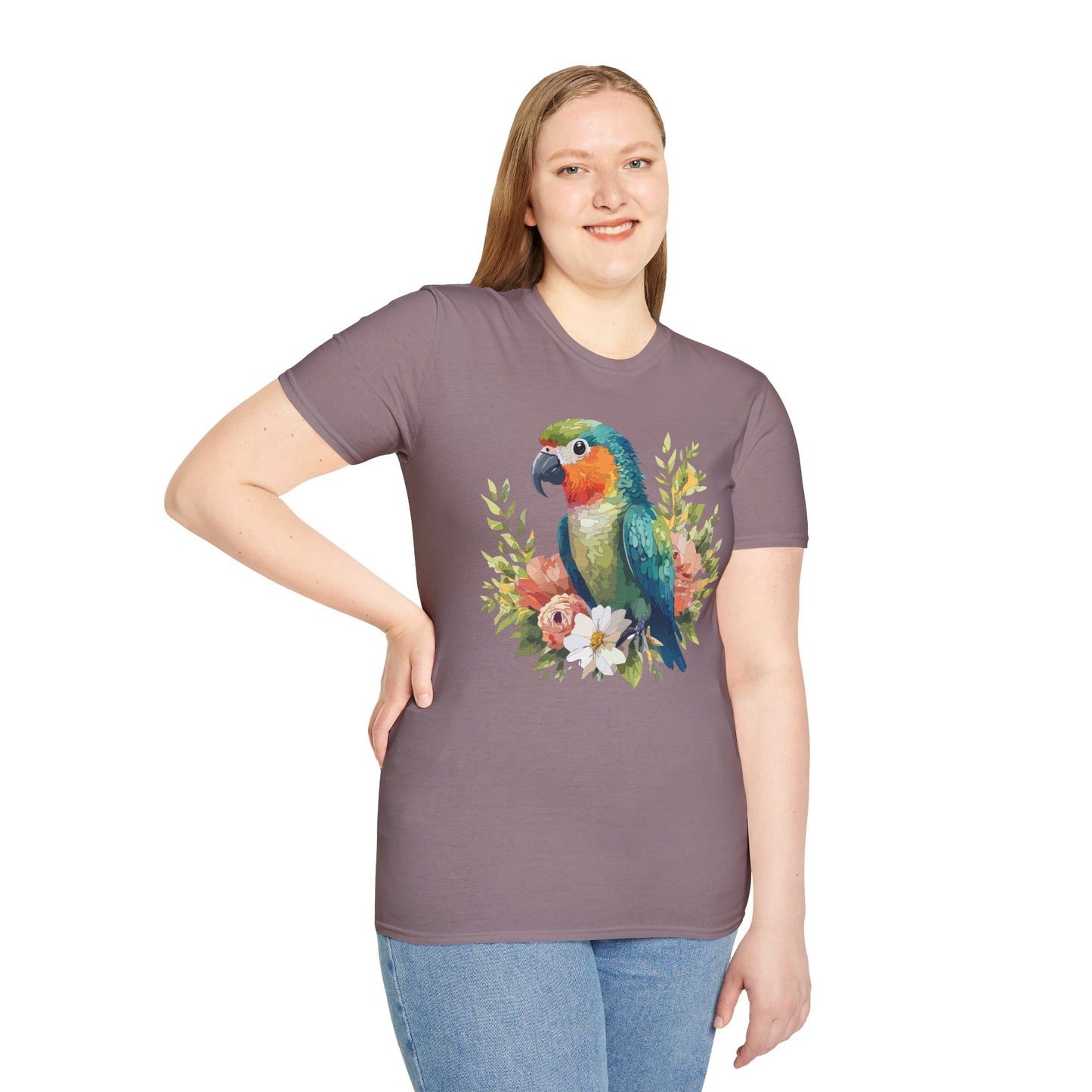 Bird T-Shirt, Floral Bird T Shirt, Shirt with Bird, Shirt with Animal