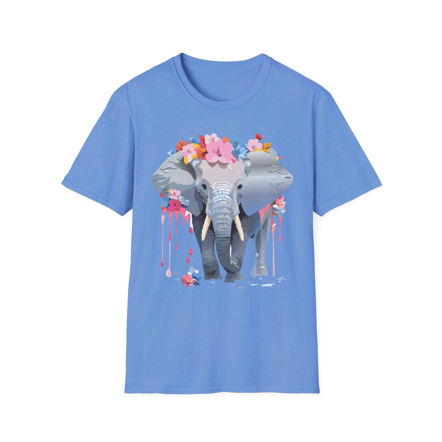 Elephant Shirt, T Shirt with Elephant, Elephant on T Shirt, T Shirt with Animation, Animals Tee Shirt