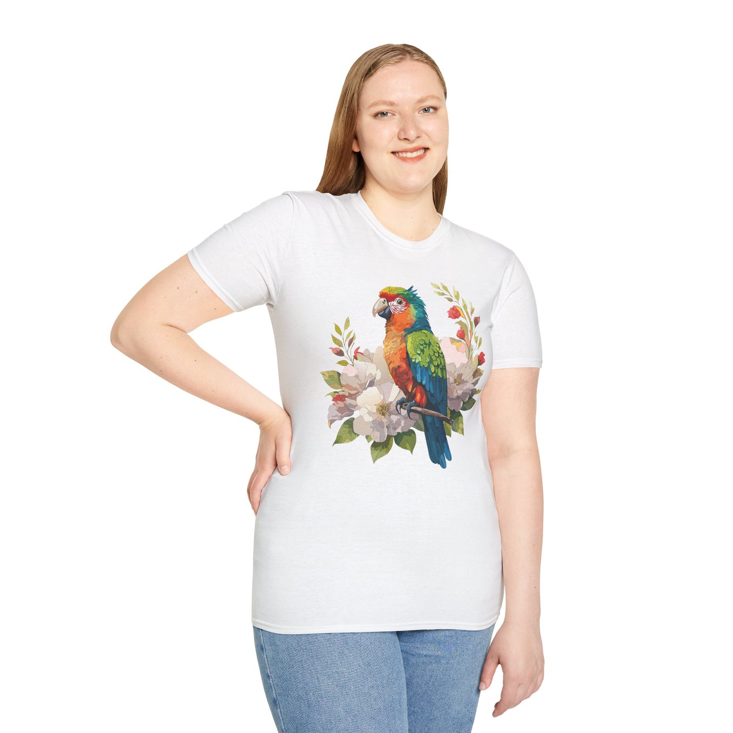 Bird T-Shirt, Floral Bird T Shirt, Shirt with Bird, Shirt with Animal