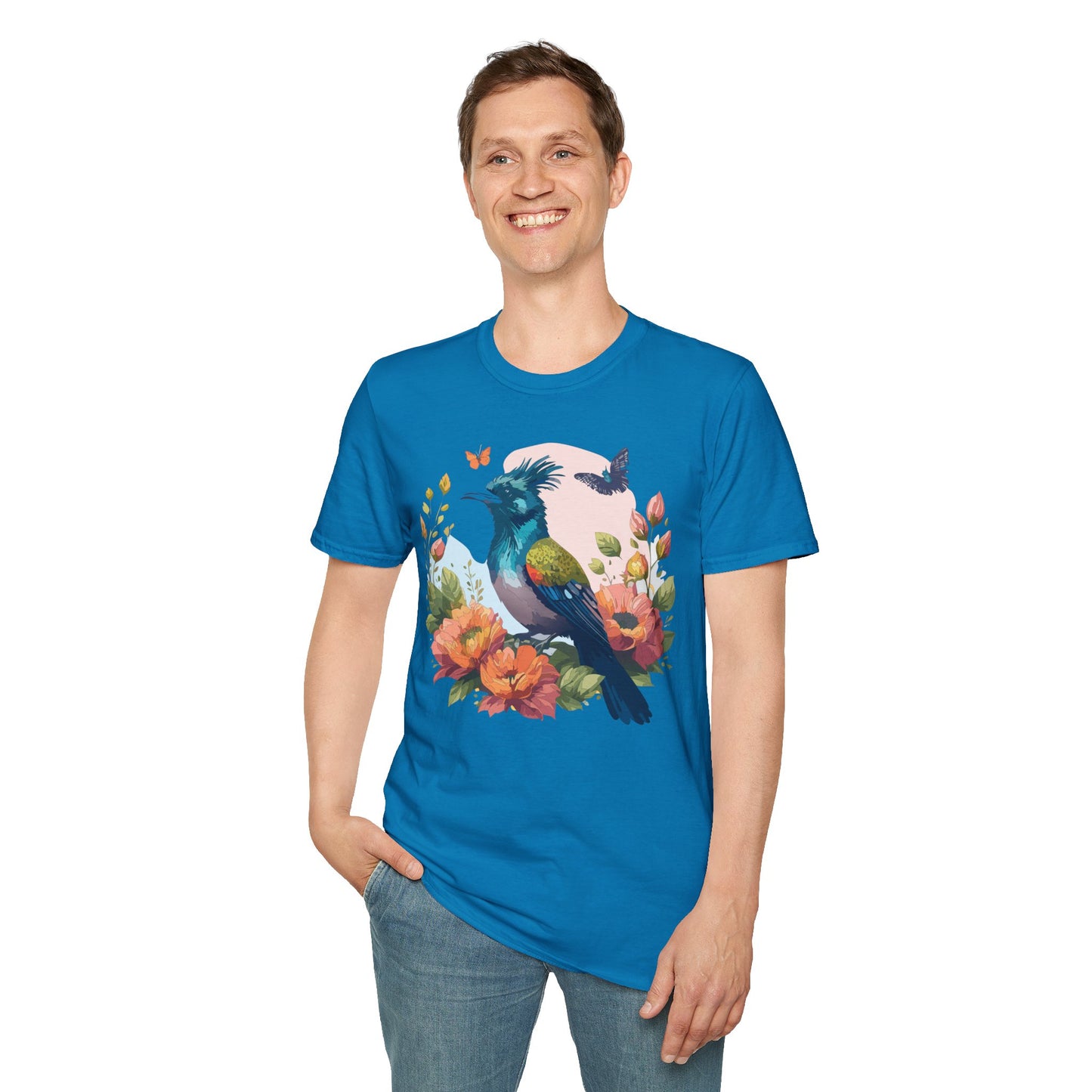 Bird T-Shirt, Floral Bird T Shirt, Shirt with Bird, Shirt with Animal