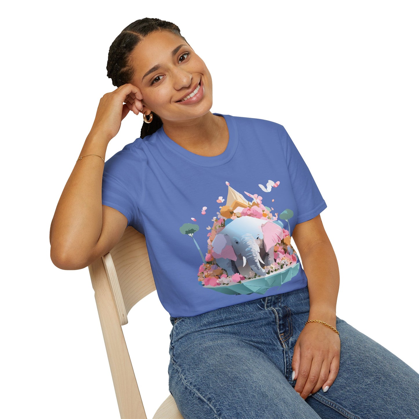 Elephant Shirt, T Shirt with Elephant, Elephant on T Shirt, T Shirt with Animation, Animals Tee Shirt