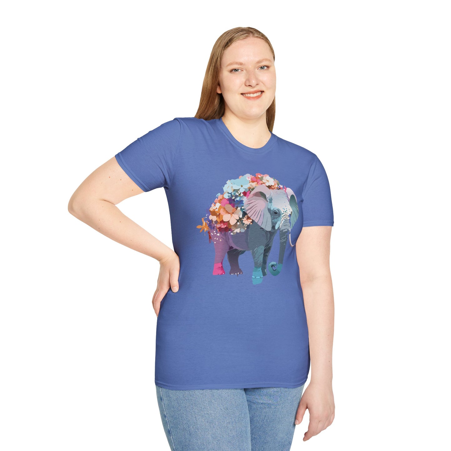 Elephant Shirt, T Shirt with Elephant, Elephant on T Shirt, T Shirt with Animation, Animals Tee Shirt