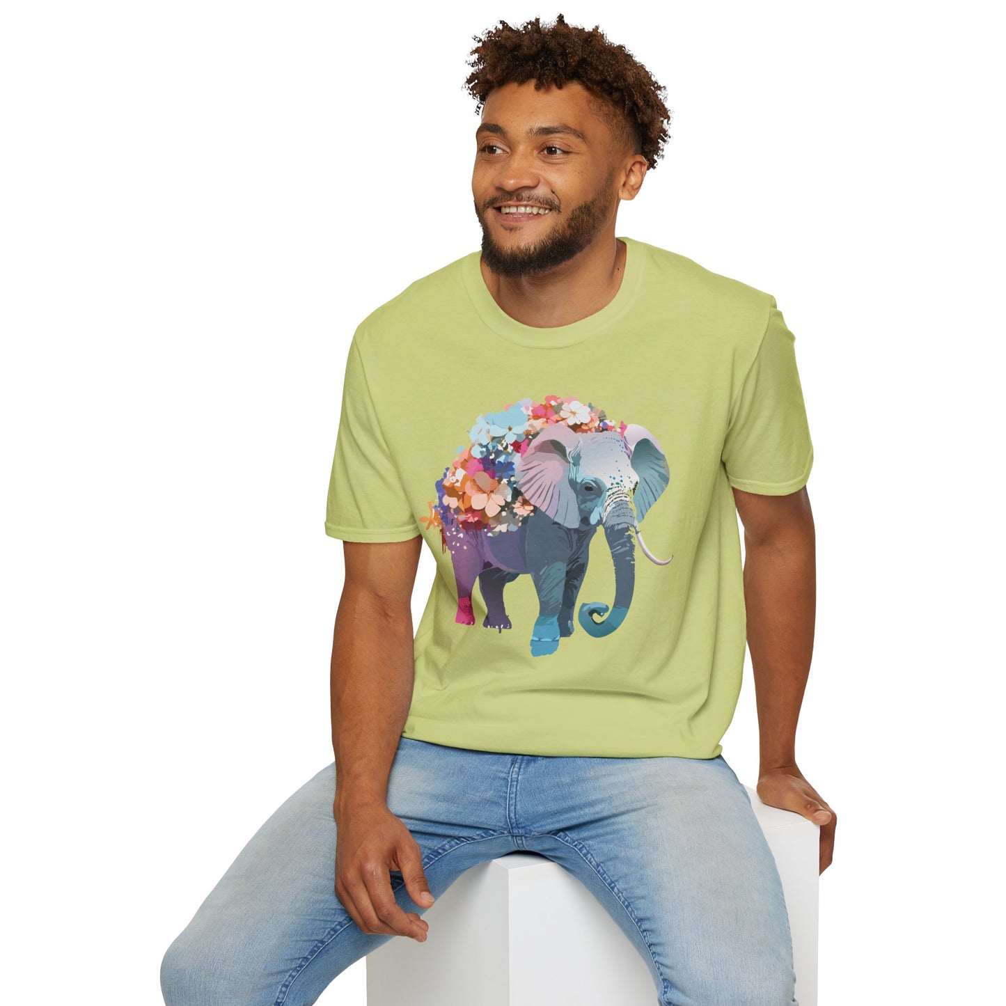 Elephant Shirt, T Shirt with Elephant, Elephant on T Shirt, T Shirt with Animation, Animals Tee Shirt