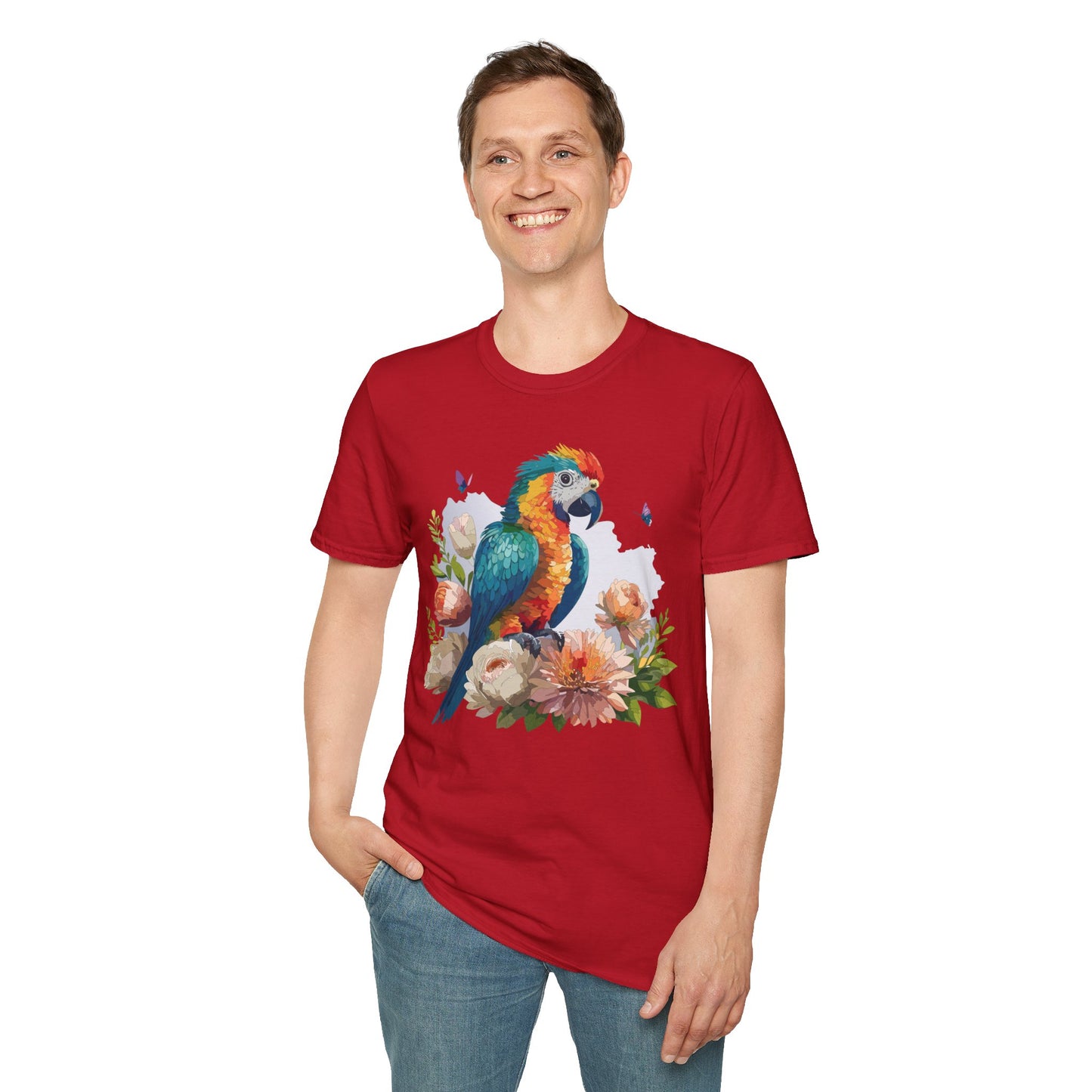 Bird T-Shirt, Floral Bird T Shirt, Shirt with Bird, Shirt with Animal