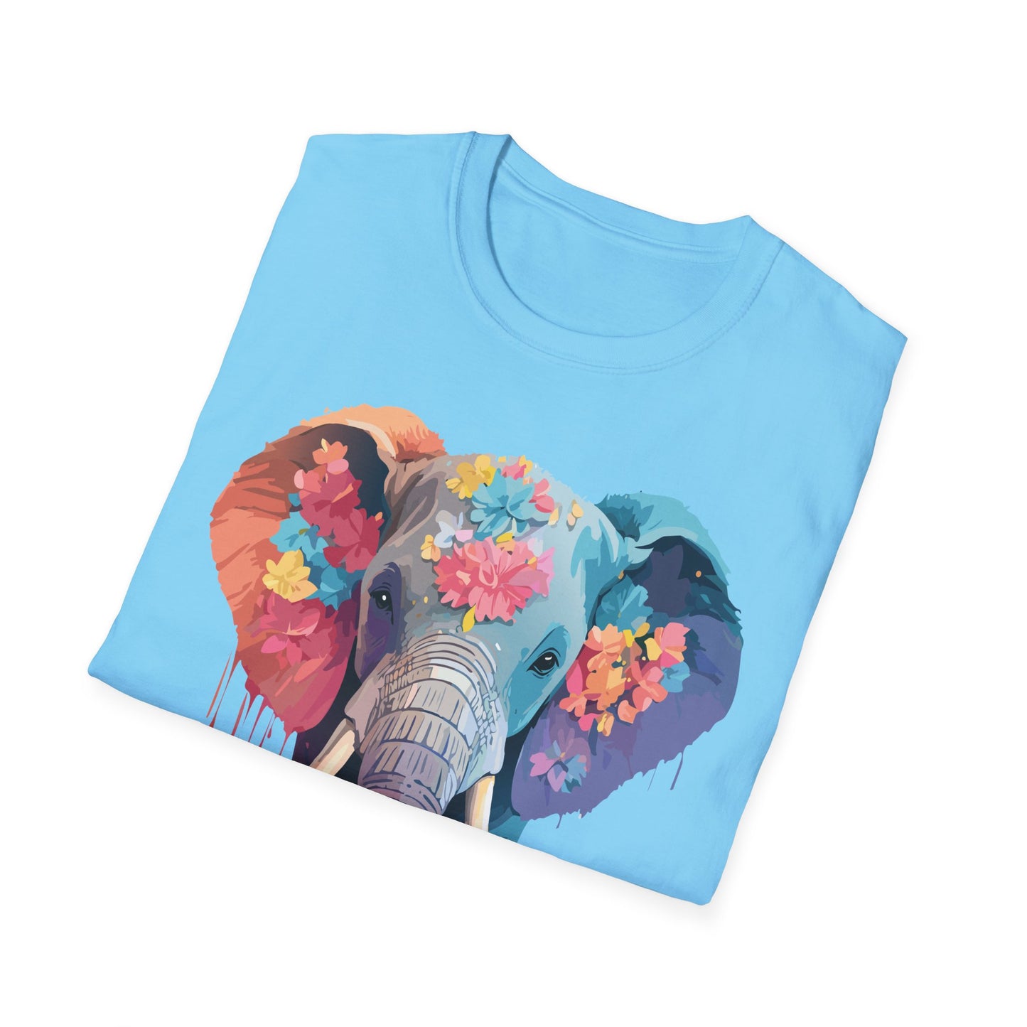 Elephant Shirt, T Shirt with Elephant, Elephant on T Shirt, T Shirt with Animation, Animals Tee Shirt