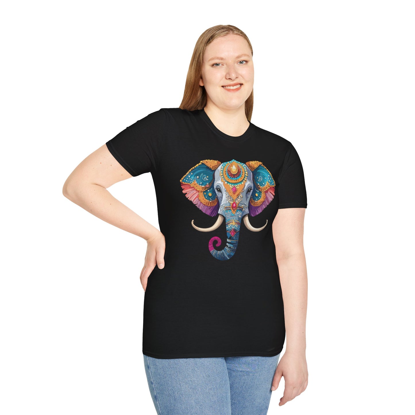 Elephant Shirt, T Shirt with Elephant, Elephant on T Shirt, T Shirt with Animation, Animals Tee Shirt
