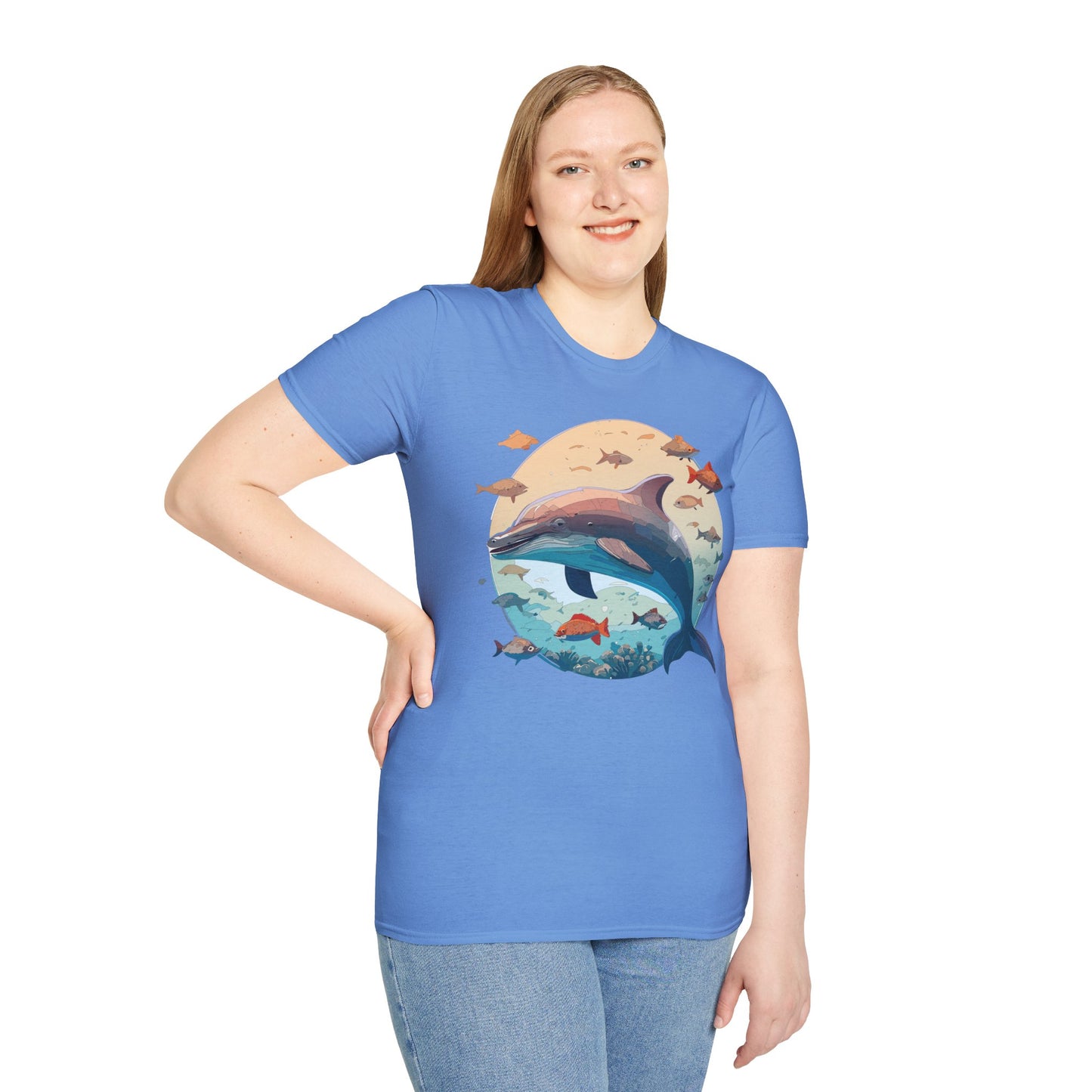 Dolphin Shirts, Shirt with Dolphin, Fish Tee Shirt, Animal Shirt