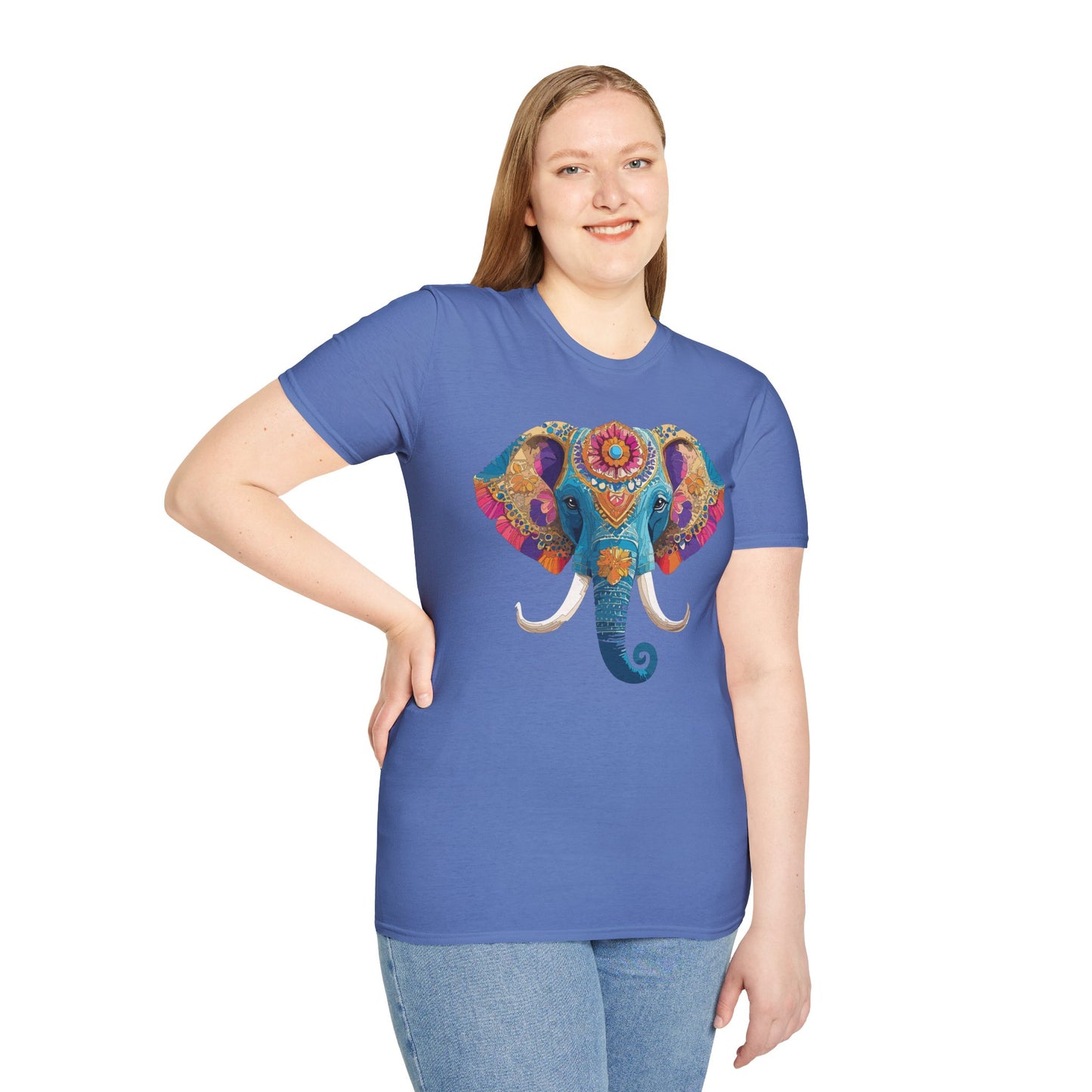 Elephant Shirt, T Shirt with Elephant, Elephant on T Shirt, T Shirt with Animation, Animals Tee Shirt