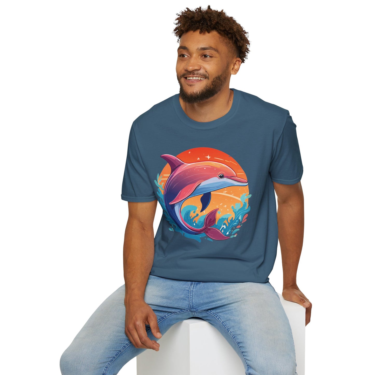Dolphin Shirts, Shirt with Dolphin, Fish Tee Shirt, Animal Shirt