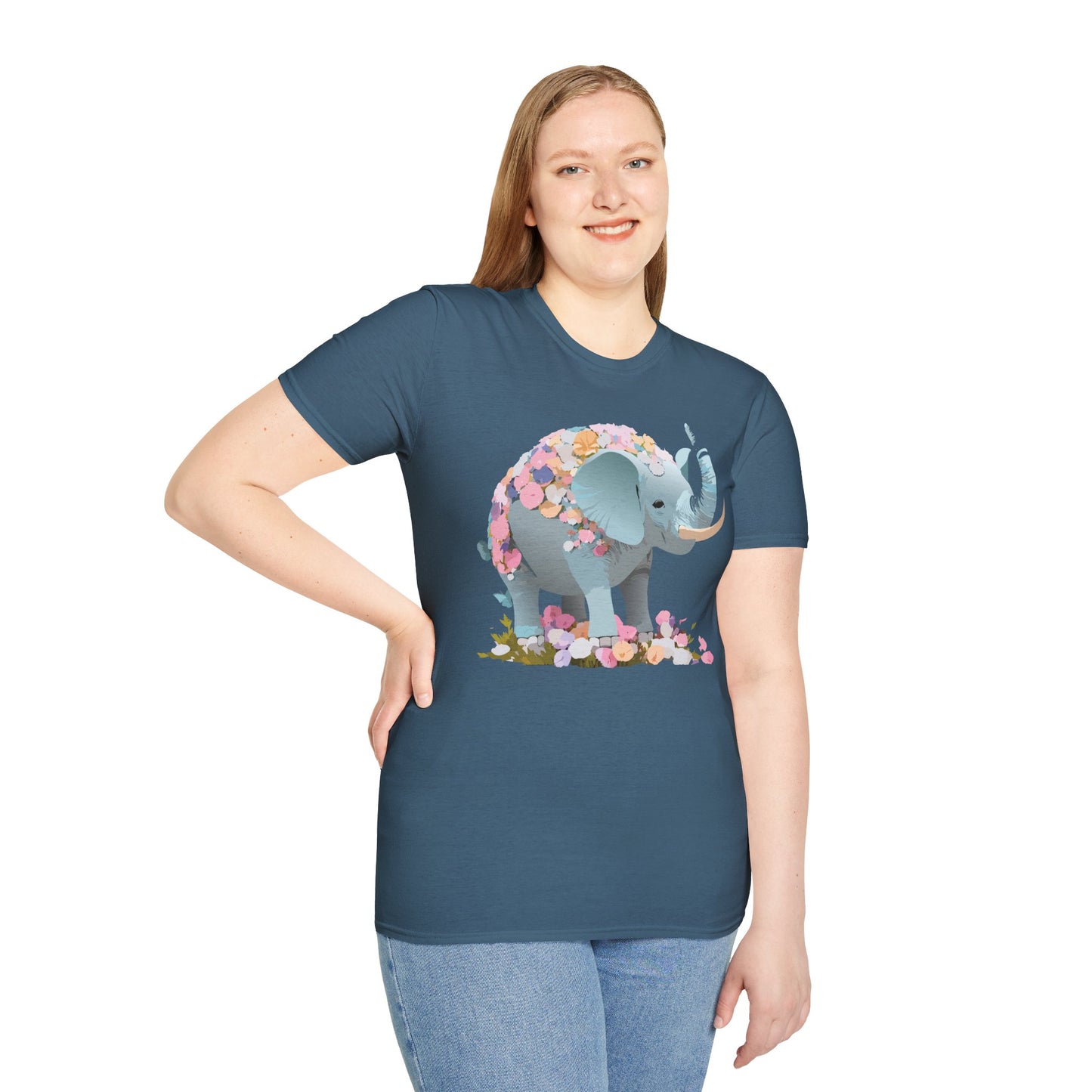 Elephant Shirt, T Shirt with Elephant, Elephant on T Shirt, T Shirt with Animation, Animals Tee Shirt