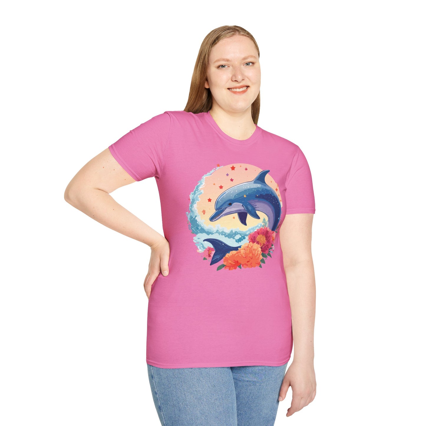 Dolphin Shirts, Shirt with Dolphin, Fish Tee Shirt, Animal Shirt