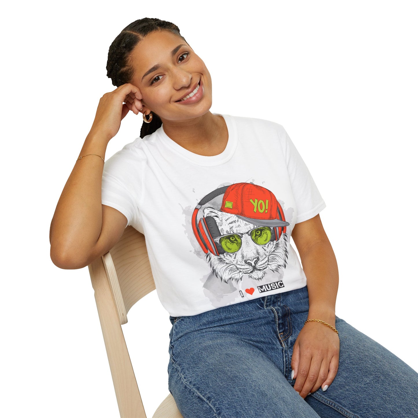 I love Music Animals Shirts, Shirt with Animals, Animals with Headphones Shirt