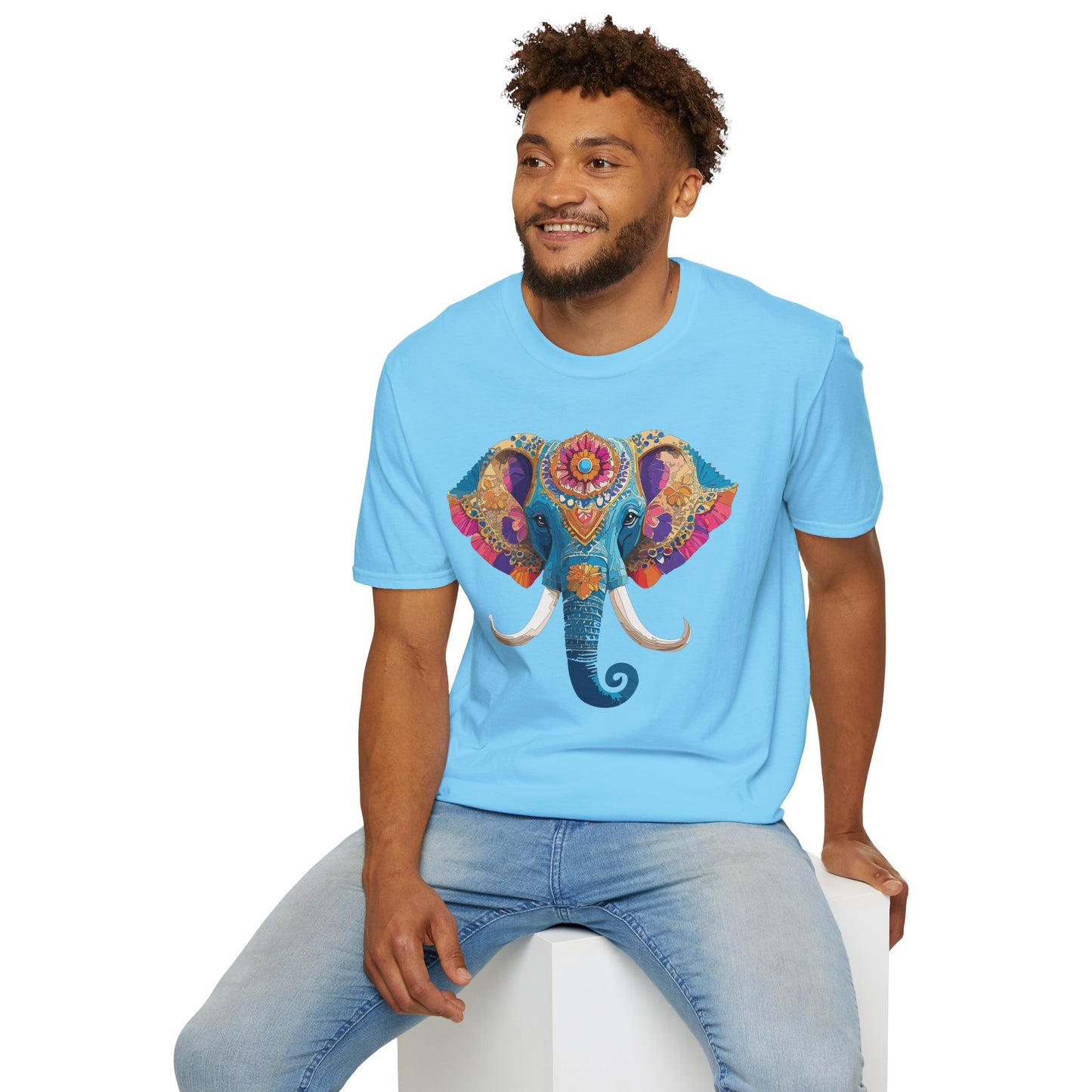 Elephant Shirt, T Shirt with Elephant, Elephant on T Shirt, T Shirt with Animation, Animals Tee Shirt