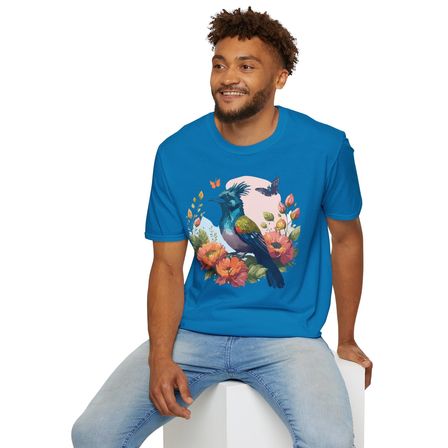 Bird T-Shirt, Floral Bird T Shirt, Shirt with Bird, Shirt with Animal