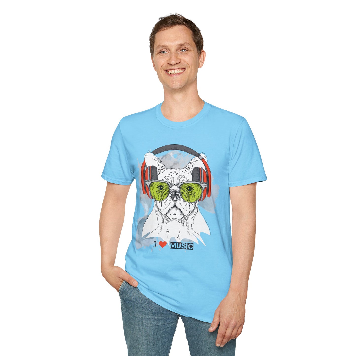 I love Music Animals Shirts, Shirt with Animals, Animals with Headphones Shirt