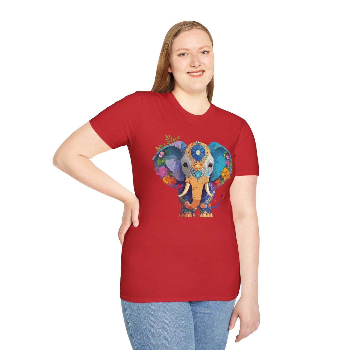 Elephant Shirt, T Shirt with Elephant, Elephant on T Shirt, T Shirt with Animation, Animals Tee Shirt