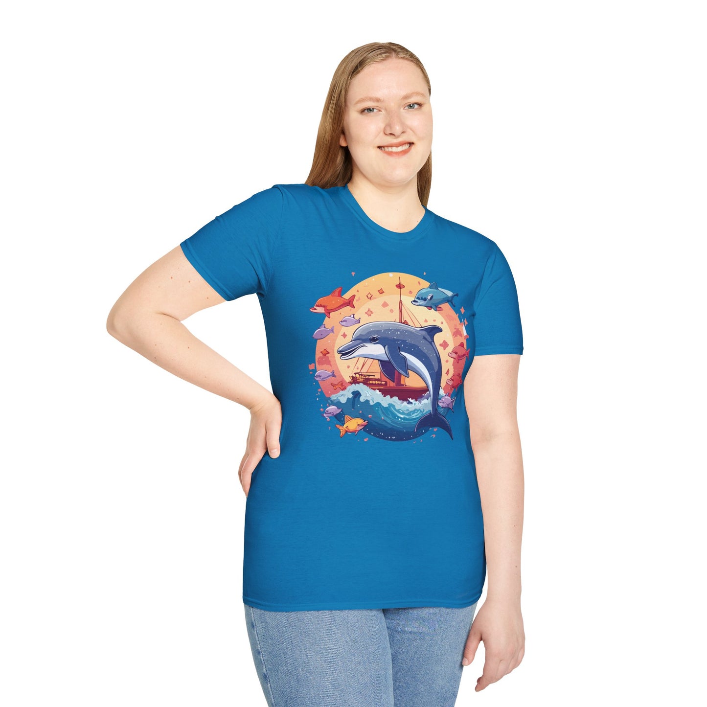Dolphin Shirts, Shirt with Dolphin, Fish Tee Shirt, Animal Shirt