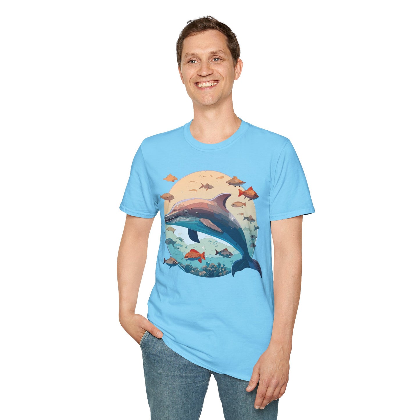 Dolphin Shirts, Shirt with Dolphin, Fish Tee Shirt, Animal Shirt