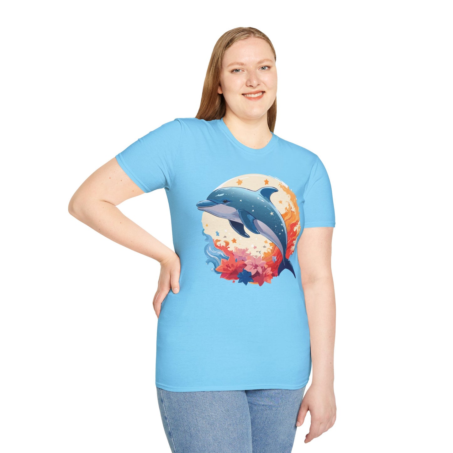 Dolphin Shirts, Shirt with Dolphin, Fish Tee Shirt, Animal Shirt