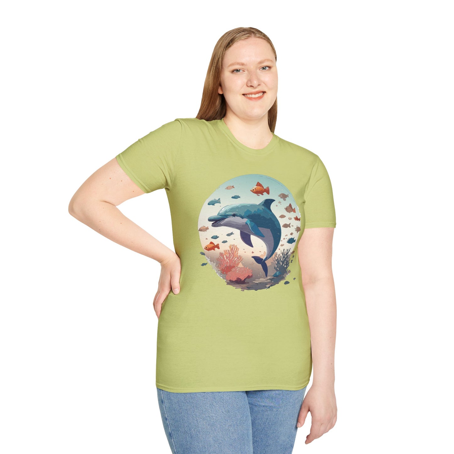 Dolphin Shirts, Shirt with Dolphin, Fish Tee Shirt, Animal Shirt