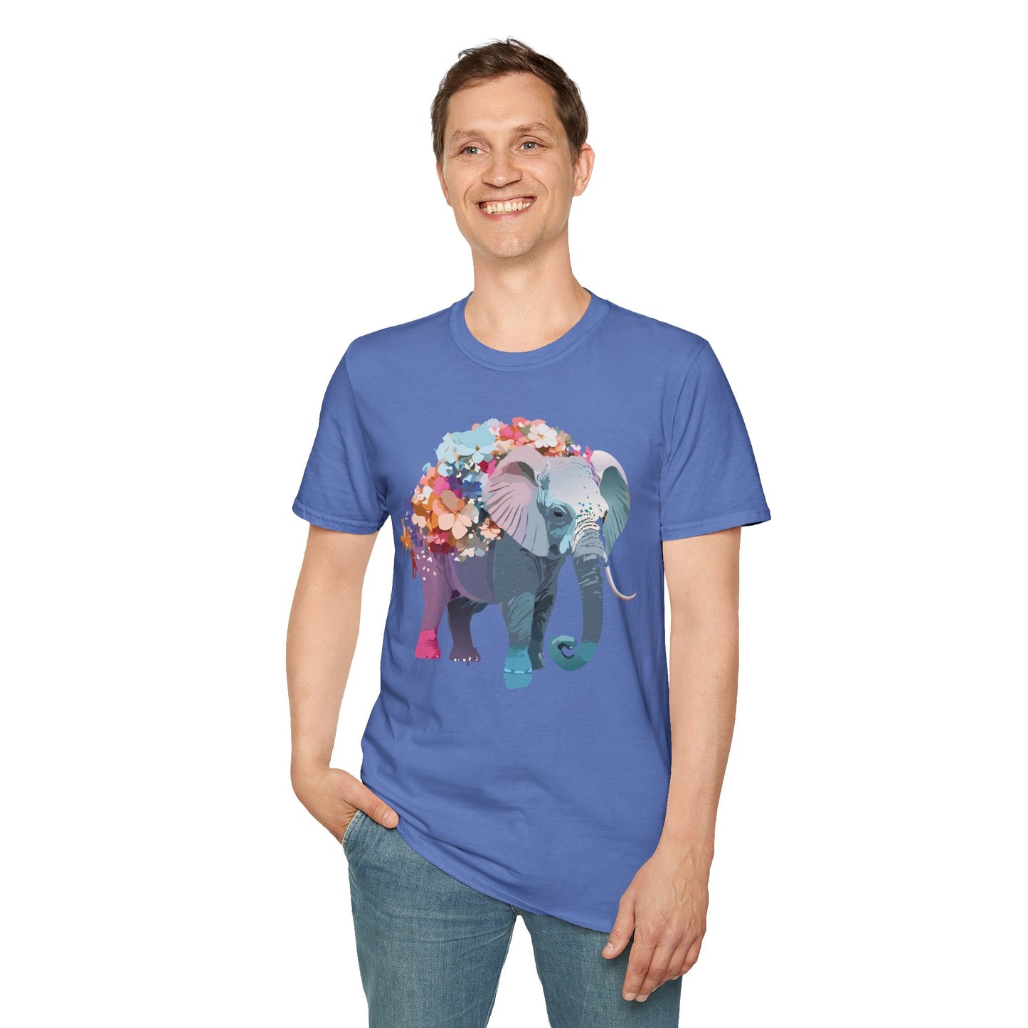 Elephant Shirt, T Shirt with Elephant, Elephant on T Shirt, T Shirt with Animation, Animals Tee Shirt