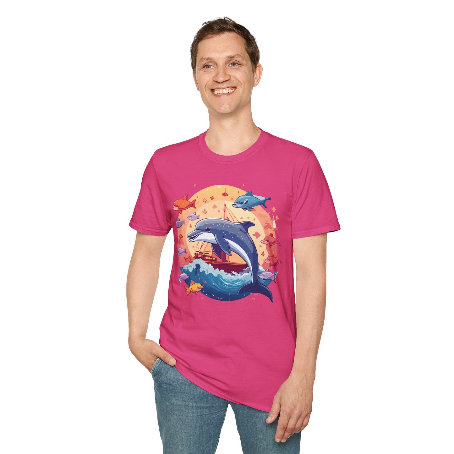 Dolphin Shirts, Shirt with Dolphin, Fish Tee Shirt, Animal Shirt