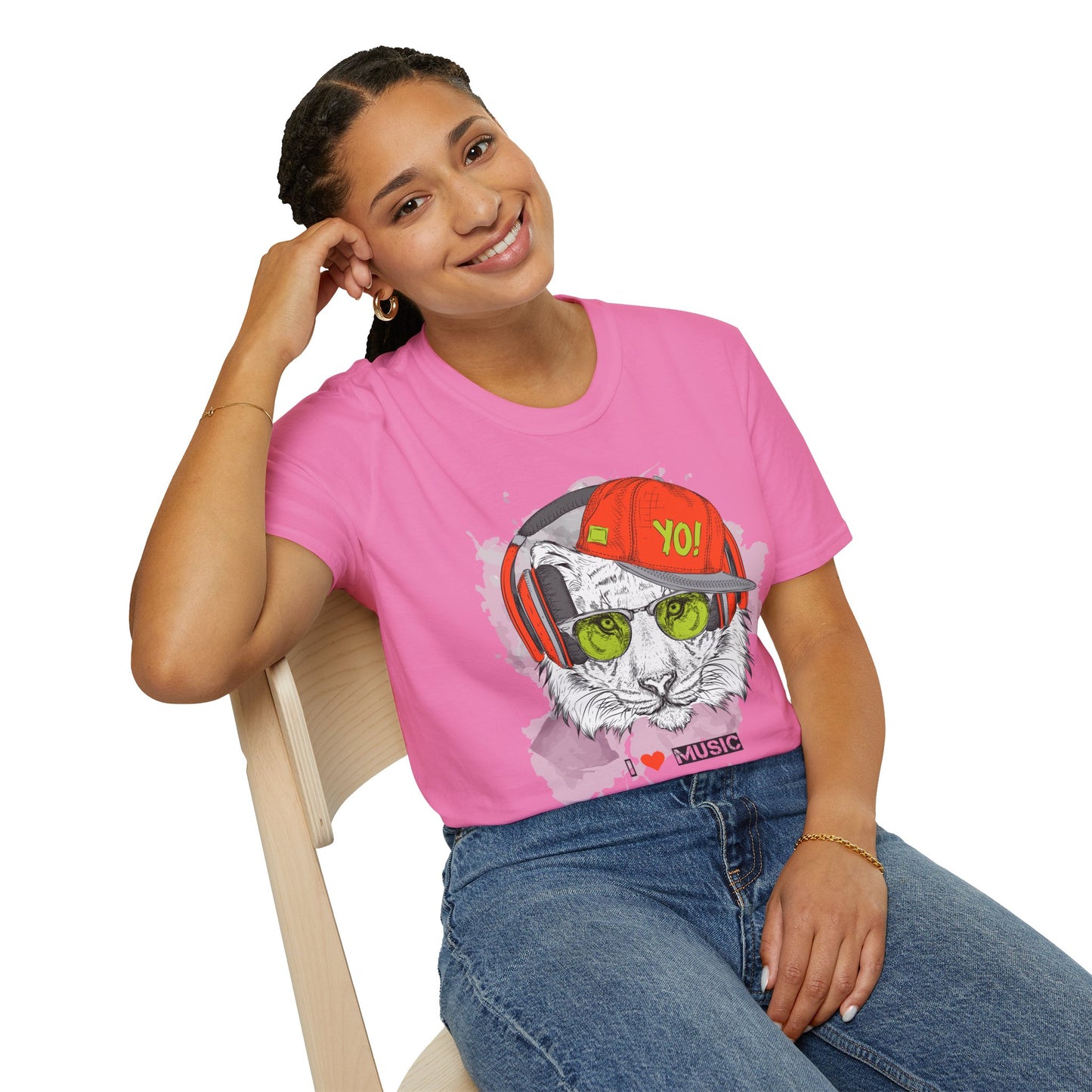 I love Music Animals Shirts, Shirt with Animals, Animals with Headphones Shirt