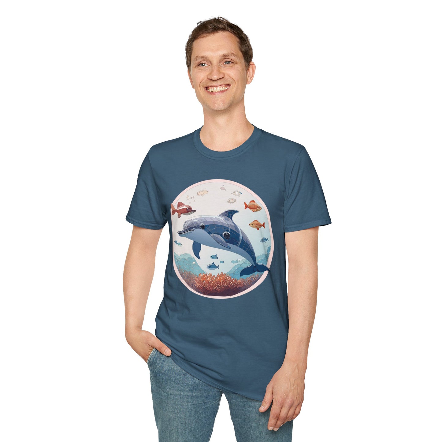 Dolphin Shirts, Shirt with Dolphin, Fish Tee Shirt, Animal Shirt