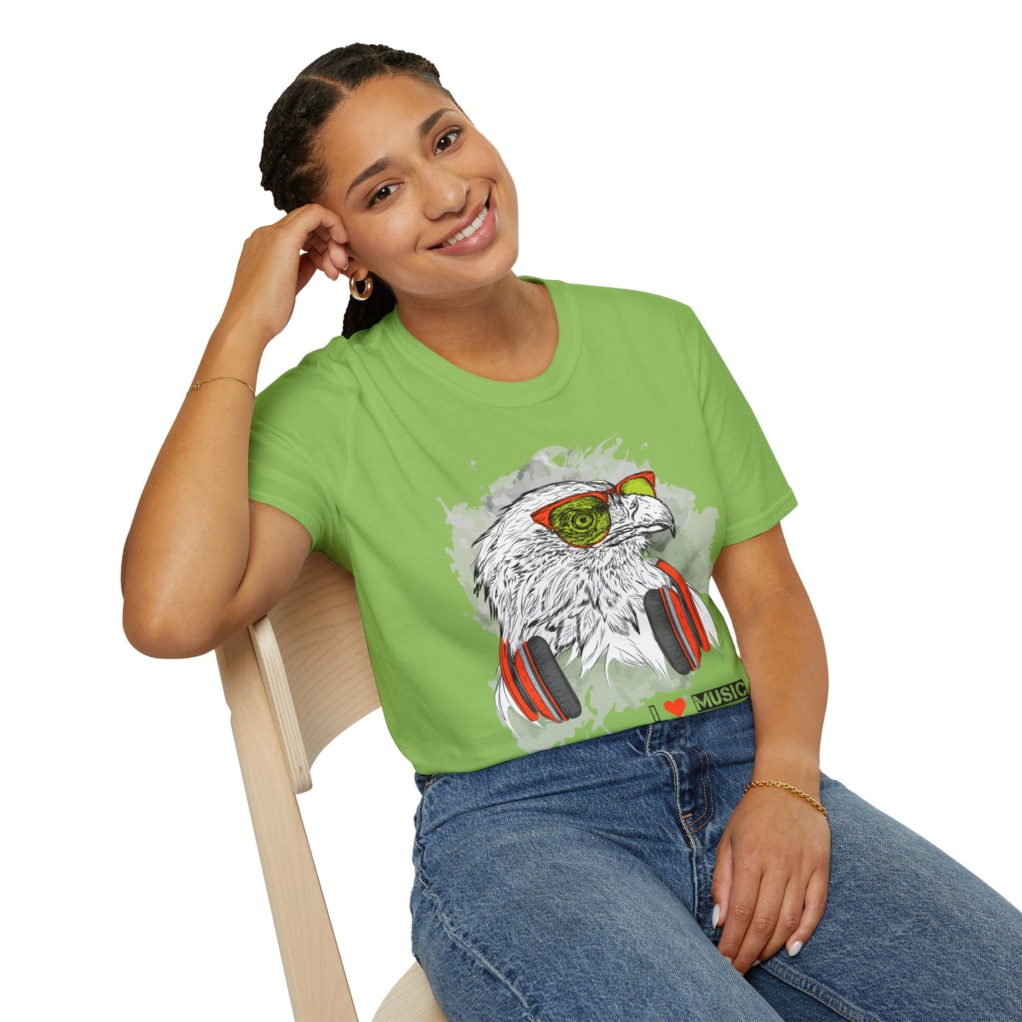 I love Music Animals Shirts, Shirt with Animals, Animals with Headphones Shirt