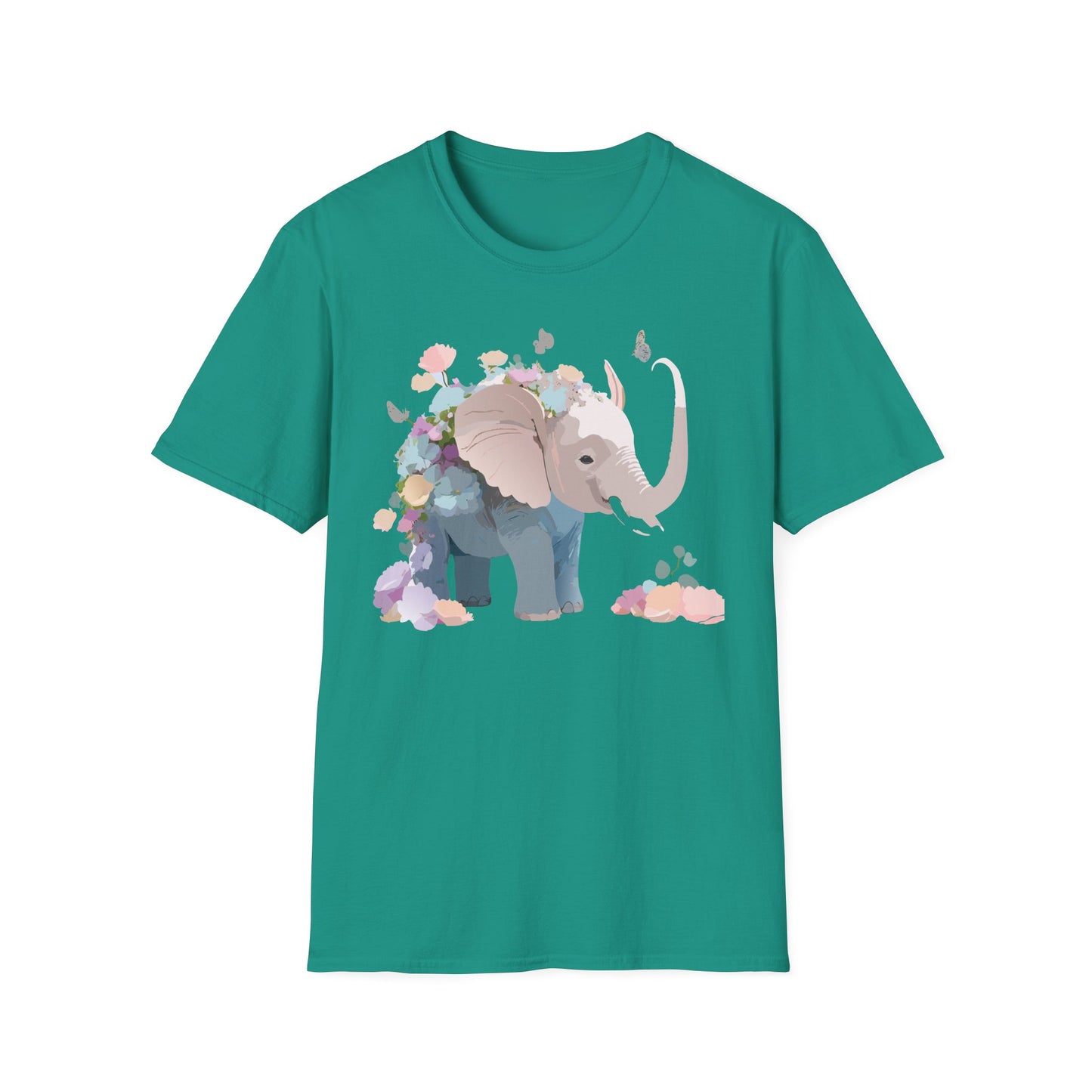 Elephant Shirt, T Shirt with Elephant, Elephant on T Shirt, T Shirt with Animation, Animals Tee Shirt