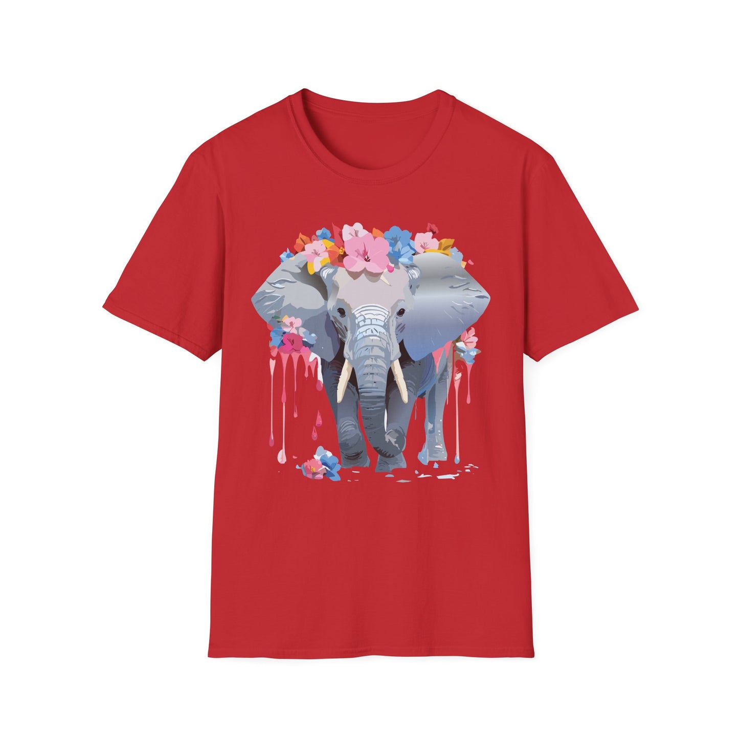 Elephant Shirt, T Shirt with Elephant, Elephant on T Shirt, T Shirt with Animation, Animals Tee Shirt