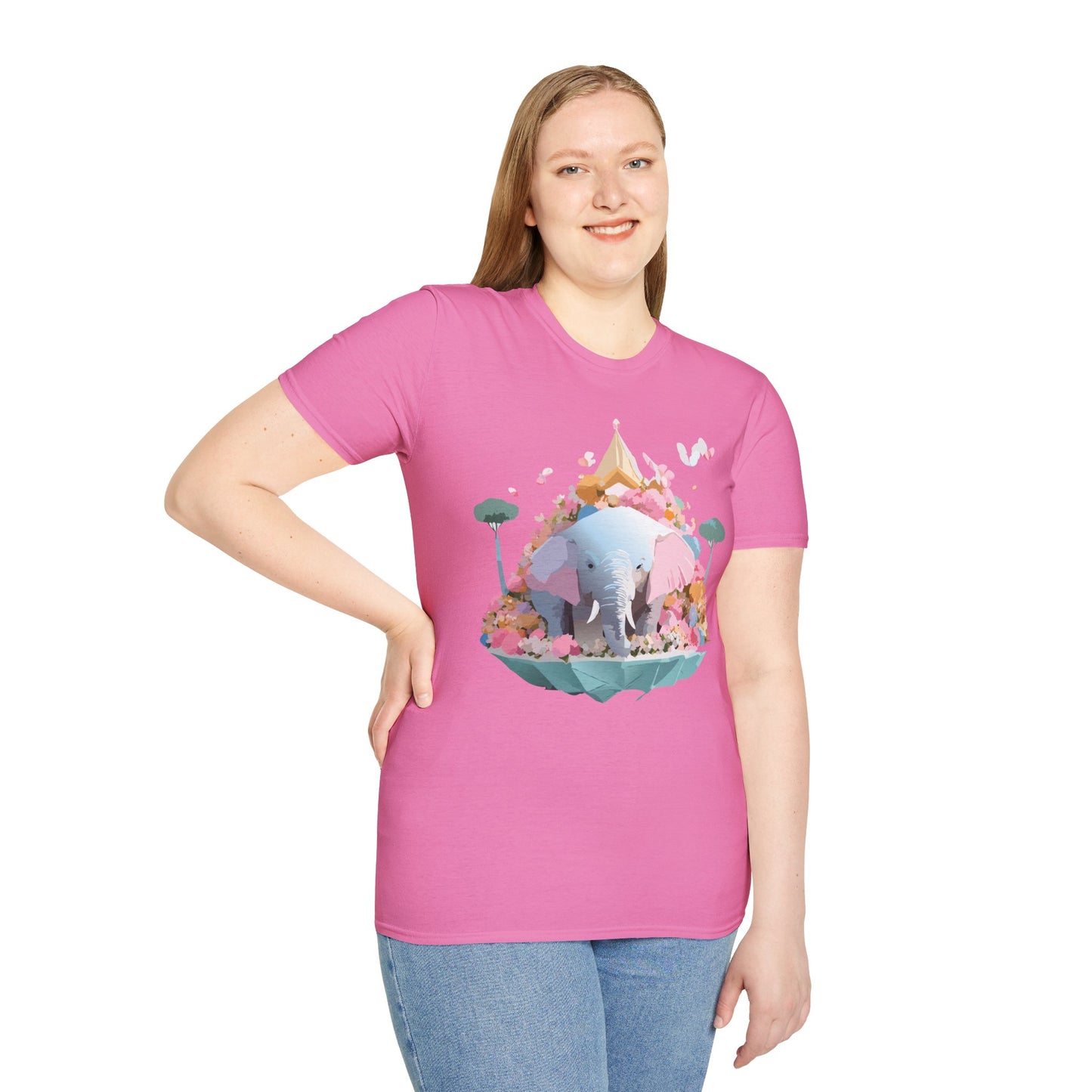 Elephant Shirt, T Shirt with Elephant, Elephant on T Shirt, T Shirt with Animation, Animals Tee Shirt