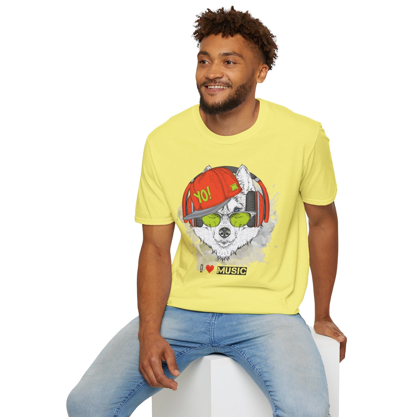 I love Music Animals Shirts, Shirt with Animals, Animals with Headphones Shirt