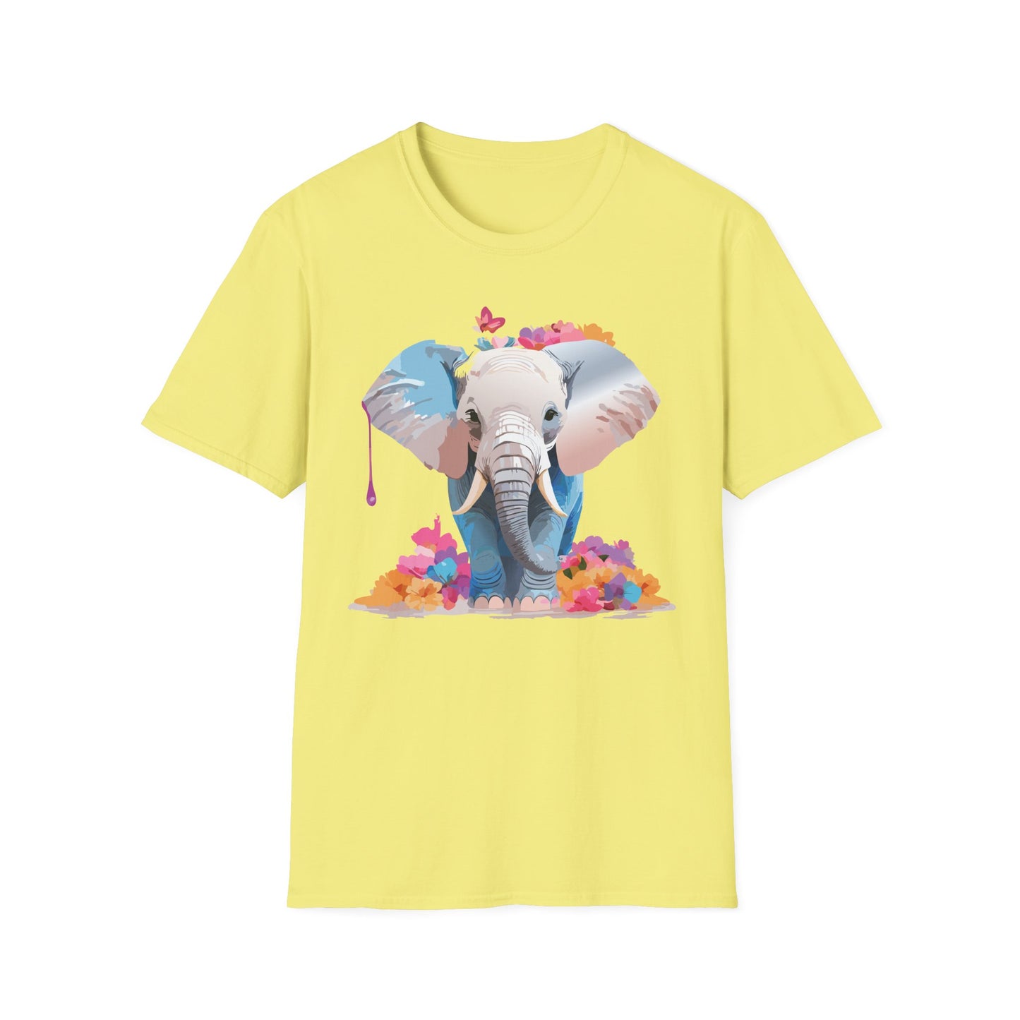 Elephant Shirt, T Shirt with Elephant, Elephant on T Shirt, T Shirt with Animation, Animals Tee Shirt