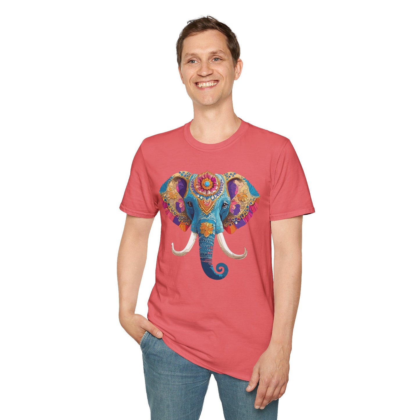 Elephant Shirt, T Shirt with Elephant, Elephant on T Shirt, T Shirt with Animation, Animals Tee Shirt