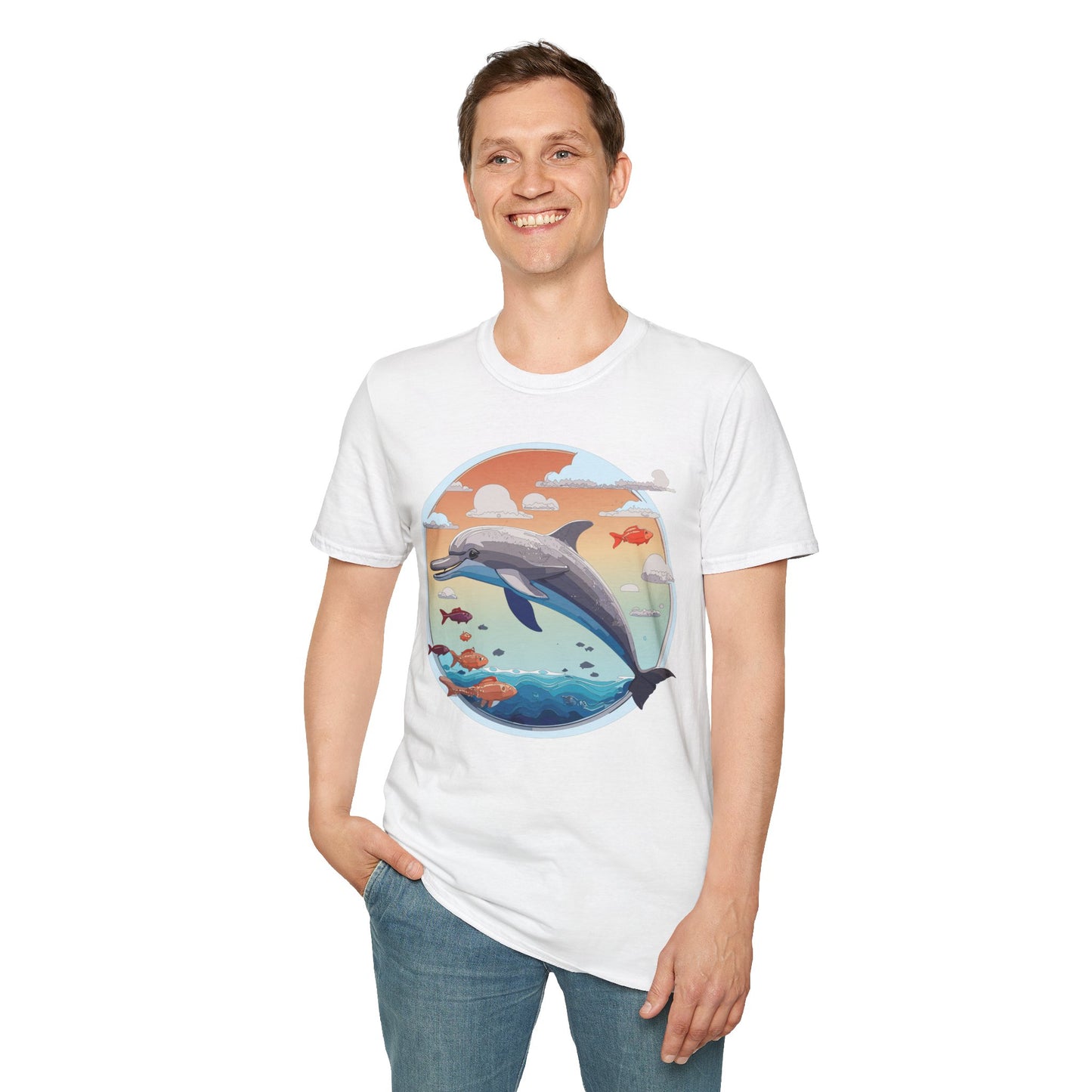 Dolphin Shirts, Shirt with Dolphin, Fish Tee Shirt, Animal Shirt
