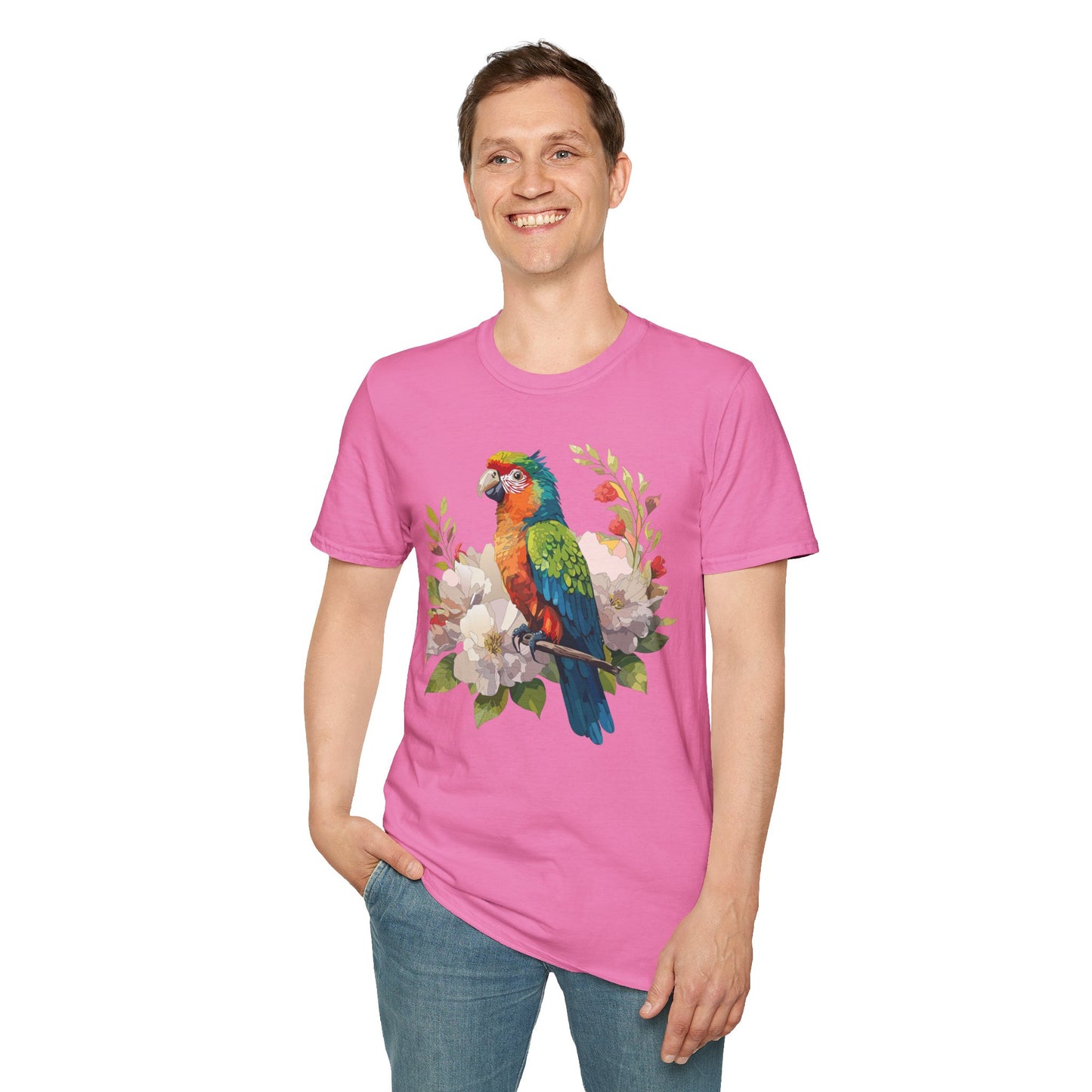 Bird T-Shirt, Floral Bird T Shirt, Shirt with Bird, Shirt with Animal