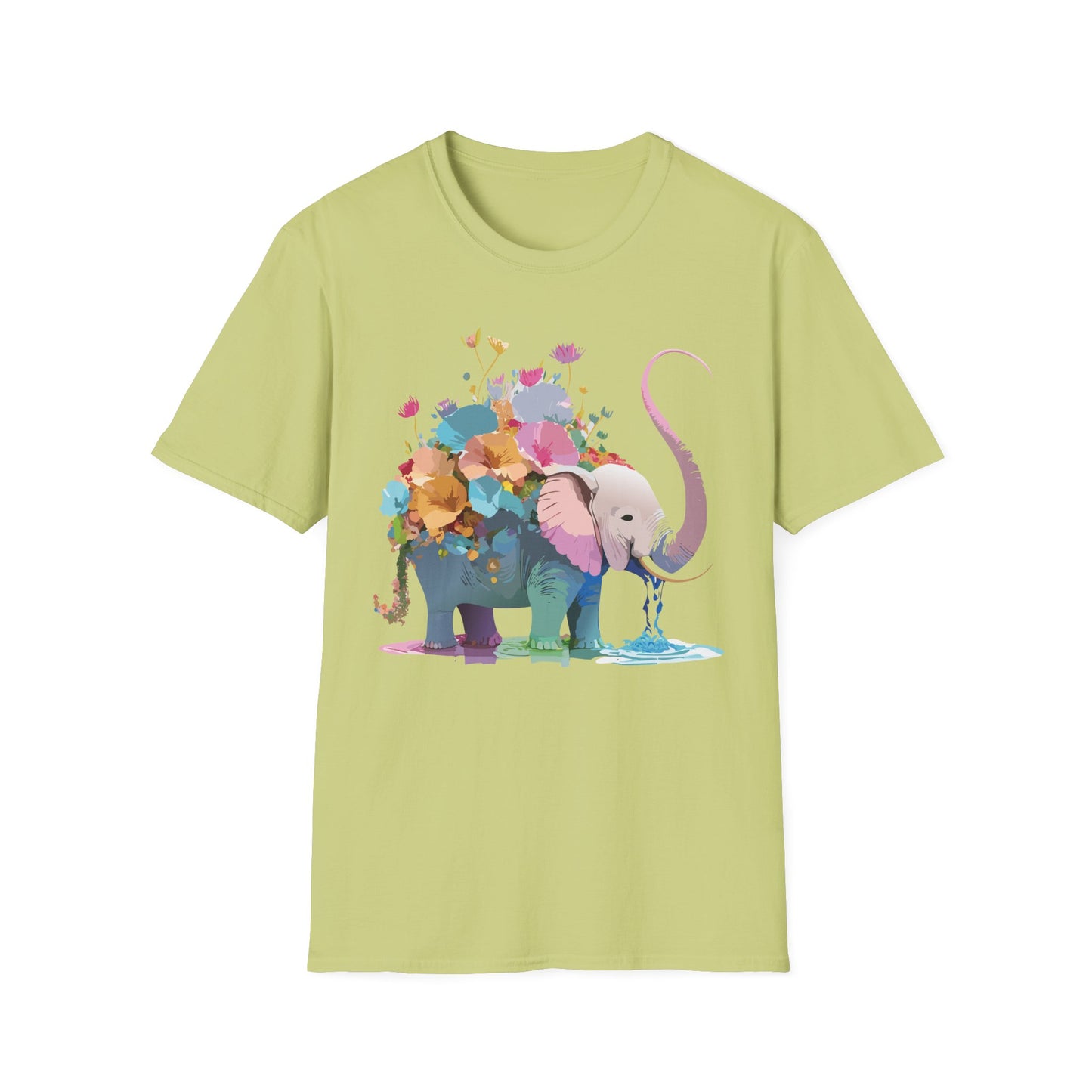 Elephant Shirt, T Shirt with Elephant, Elephant on T Shirt, T Shirt with Animation, Animals Tee Shirt