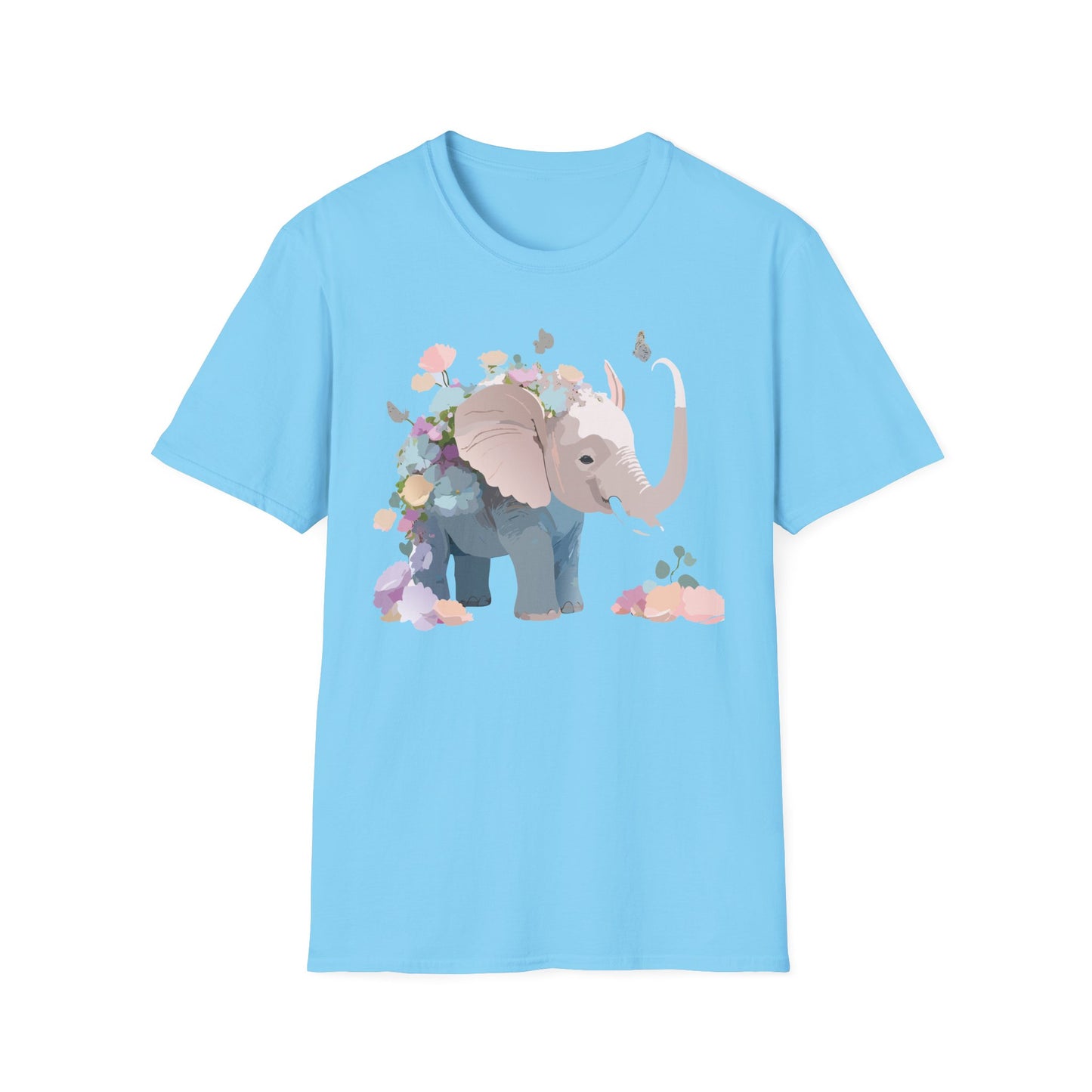 Elephant Shirt, T Shirt with Elephant, Elephant on T Shirt, T Shirt with Animation, Animals Tee Shirt