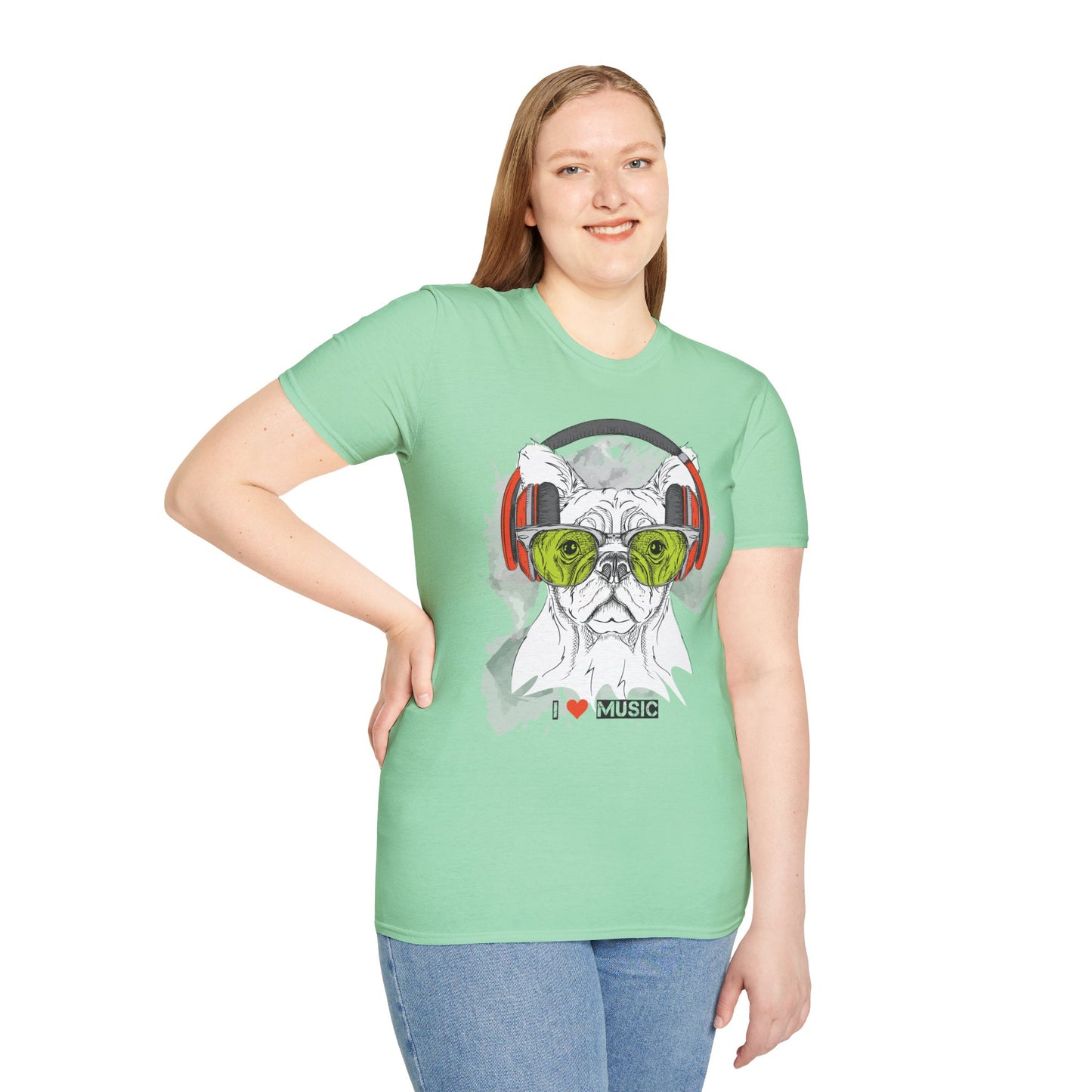 I love Music Animals Shirts, Shirt with Animals, Animals with Headphones Shirt