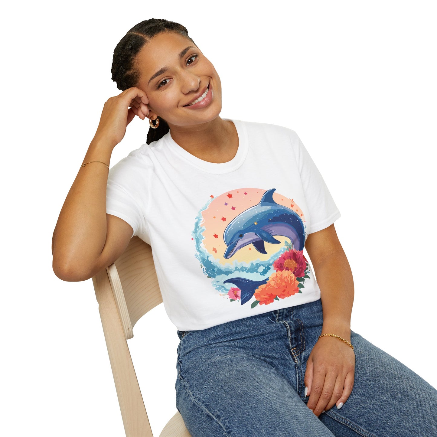 Dolphin Shirts, Shirt with Dolphin, Fish Tee Shirt, Animal Shirt