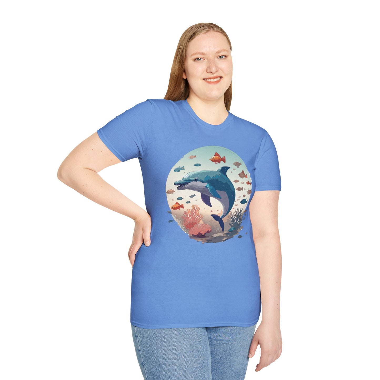 Dolphin Shirts, Shirt with Dolphin, Fish Tee Shirt, Animal Shirt