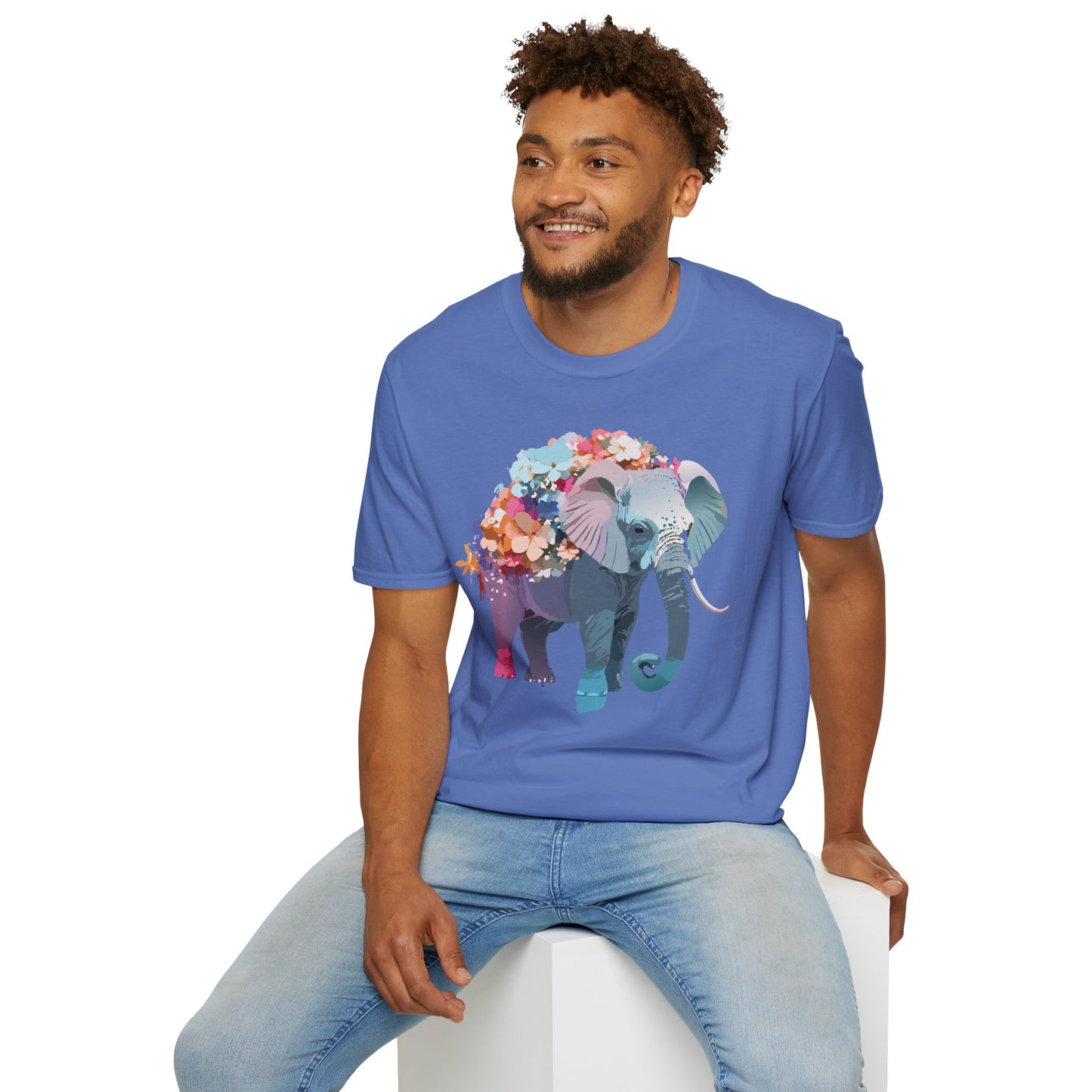 Elephant Shirt, T Shirt with Elephant, Elephant on T Shirt, T Shirt with Animation, Animals Tee Shirt