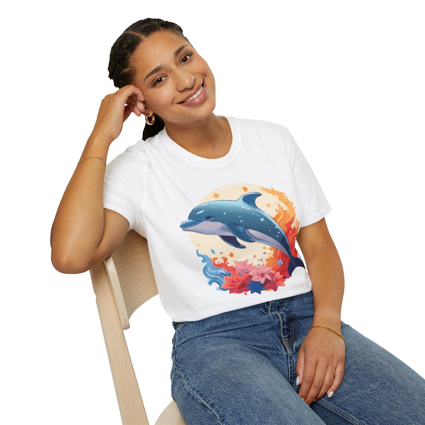 Dolphin Shirts, Shirt with Dolphin, Fish Tee Shirt, Animal Shirt