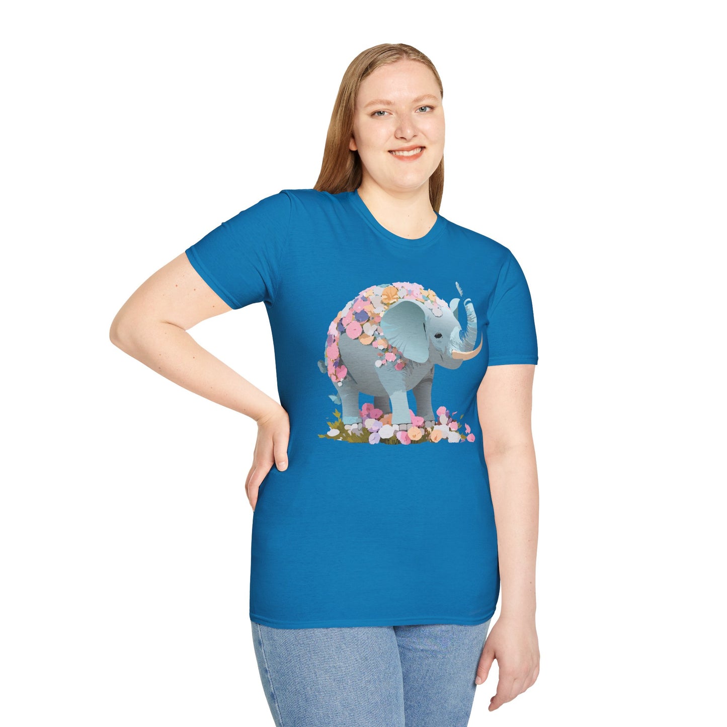 Elephant Shirt, T Shirt with Elephant, Elephant on T Shirt, T Shirt with Animation, Animals Tee Shirt