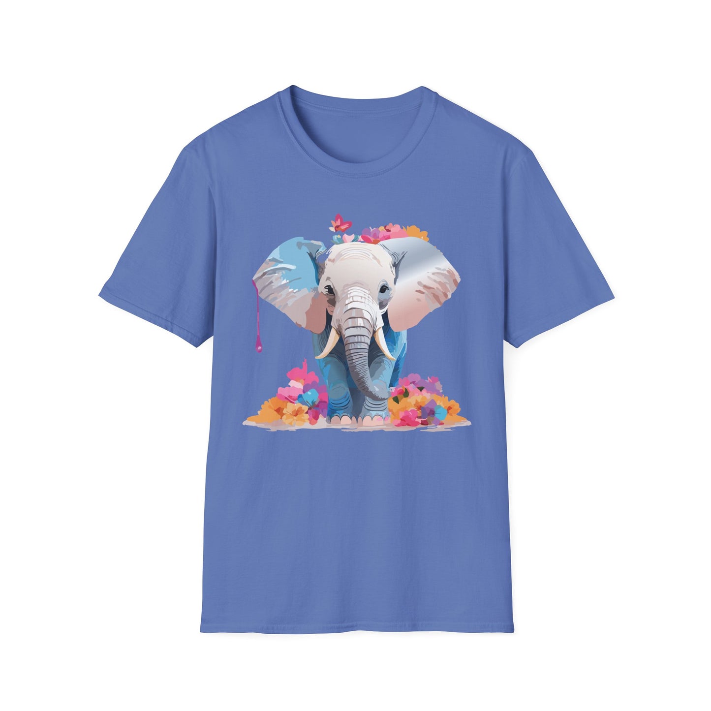 Elephant Shirt, T Shirt with Elephant, Elephant on T Shirt, T Shirt with Animation, Animals Tee Shirt