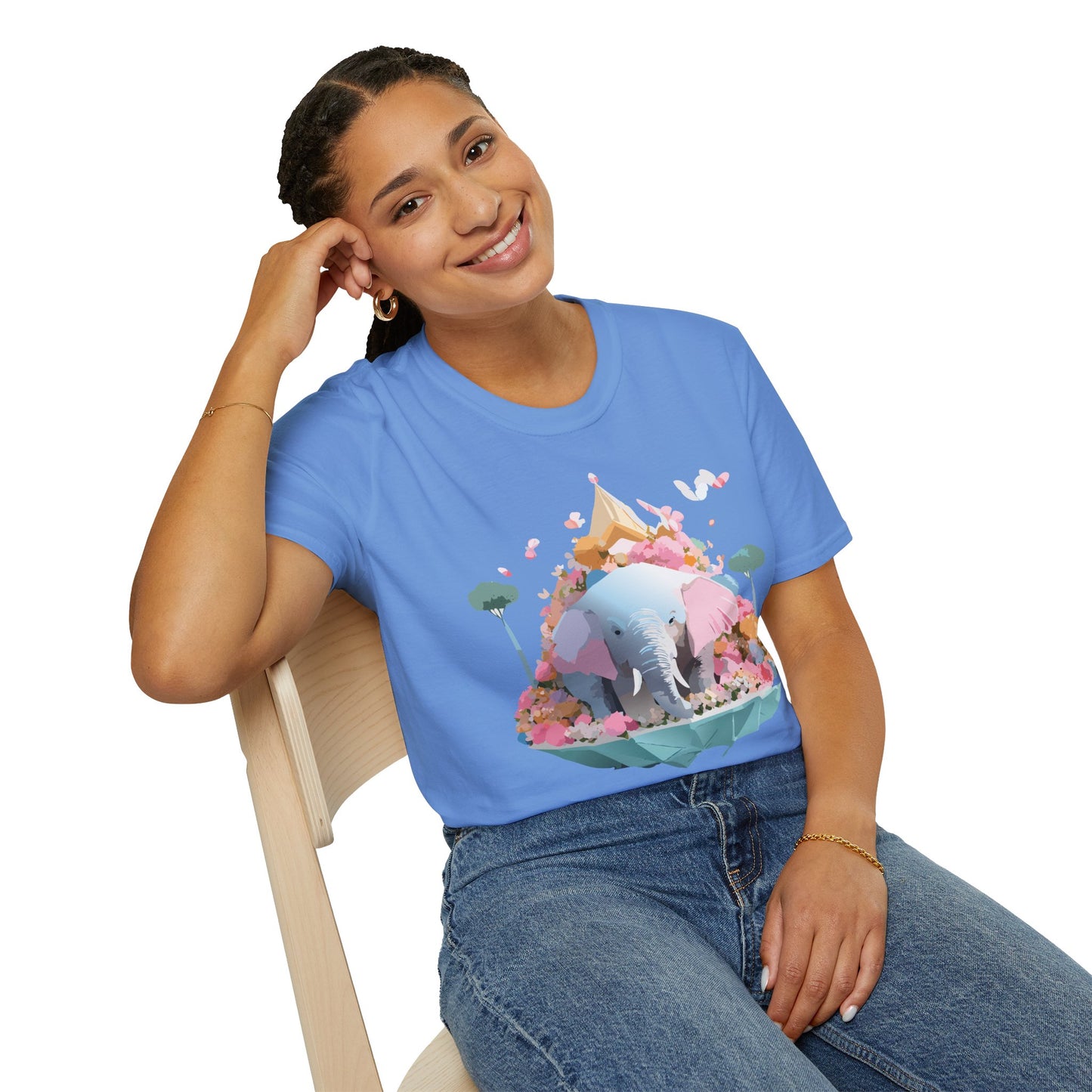 Elephant Shirt, T Shirt with Elephant, Elephant on T Shirt, T Shirt with Animation, Animals Tee Shirt