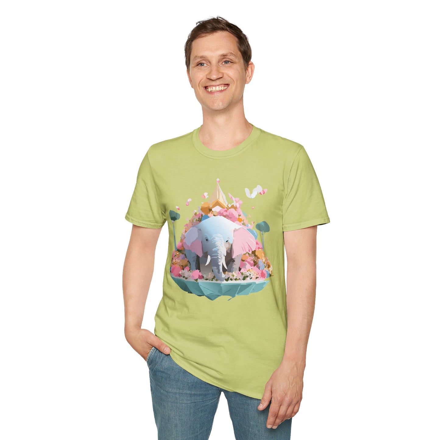 Elephant Shirt, T Shirt with Elephant, Elephant on T Shirt, T Shirt with Animation, Animals Tee Shirt